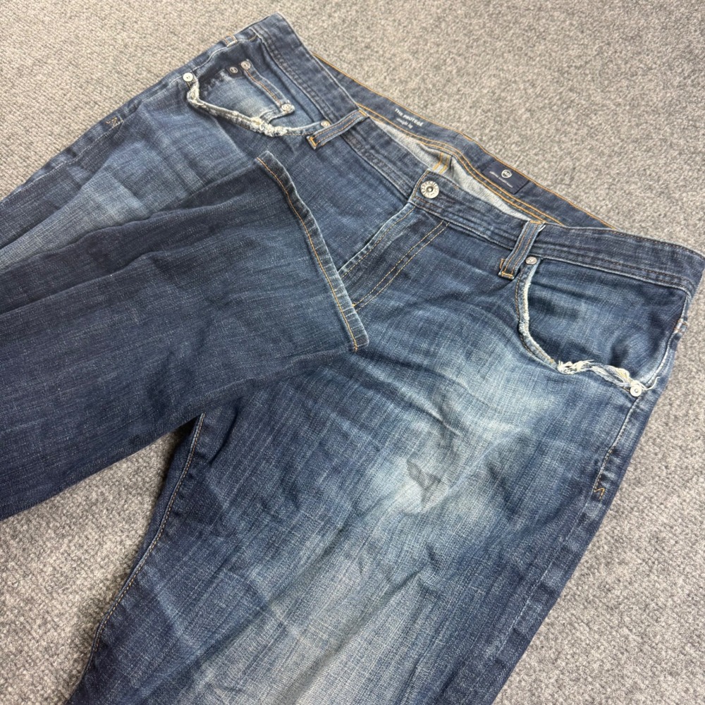 AG Adriano Goldschmied The Protege 38x34 Blue Straight Leg Jeans Men's
